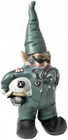 Pilot Gnome Statue with Helmet, Air Force Garden Gnome Figurine for Lawn Ornaments Indoor or
