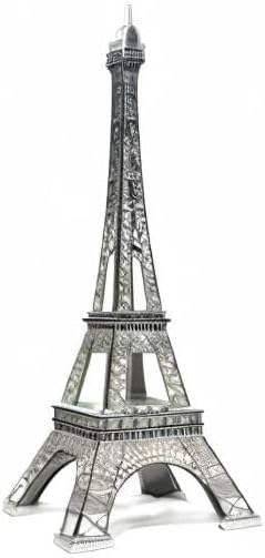 allgala 15" Eiffel Tower Statue Decor Alloy Metal, Silver
