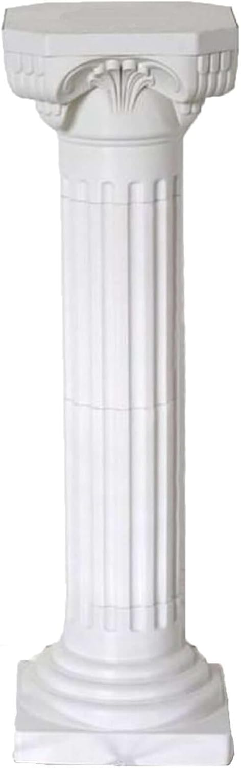 Efavormart 4 Pack 36" Tall White PVC Height Adjustable Empirical Roman Inspired Pedestal Column