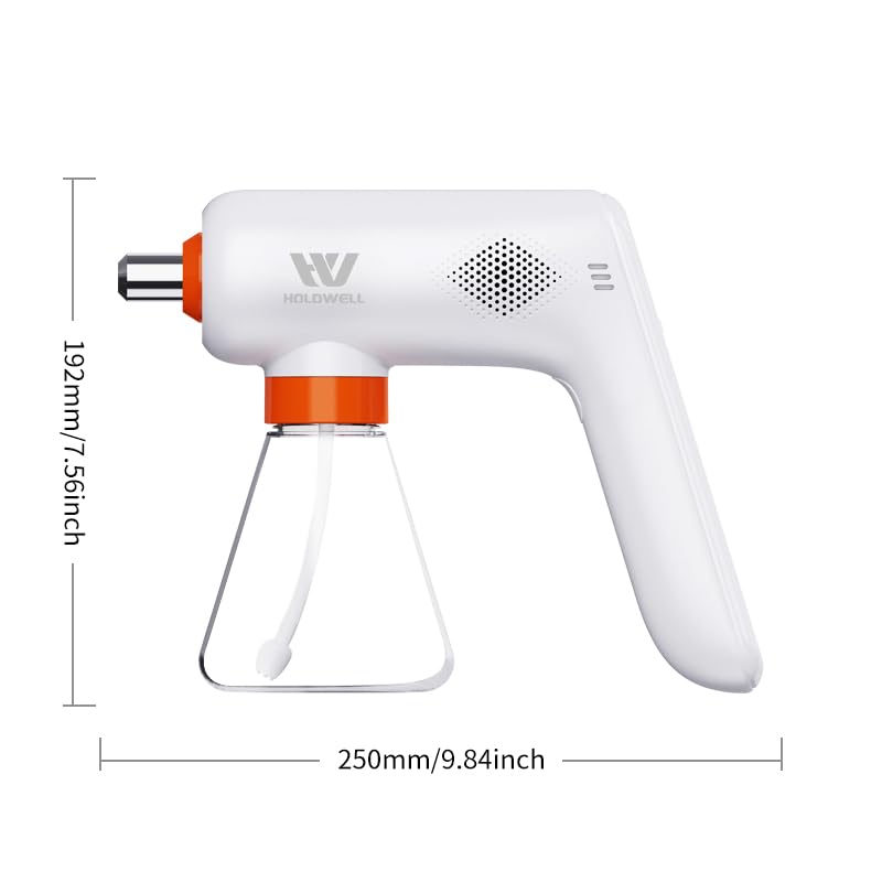 Cordless Electric Disinfection Fogger, Detachable Stainless Steel Nozzle, 3-Gear Adj 14.2oz