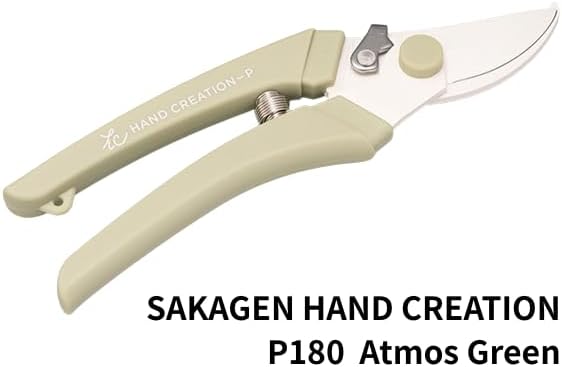 Pruning shears Made in JAPAN Garden Scissors Flower Shears SAKAGEN HAND CREATION P-180 (Moss Green)