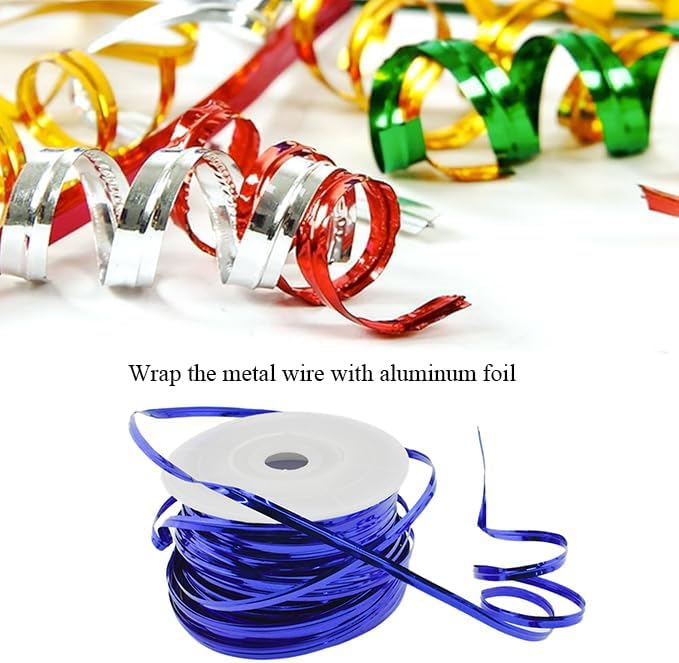 HAHIYO 100Yards/300Feet/91M Blue Metal Twist Ties Bread Candy Coffee Bag Ties Plant Garden Twist