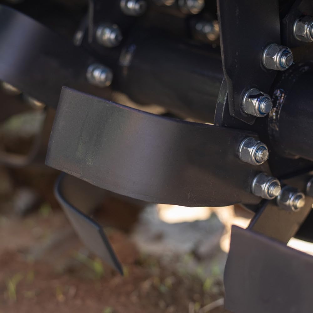 Titan Attachments 3 Point 48" Rotary Tiller Attachment Fits Cat 1 Tractors, Charcoal Finish, Single
