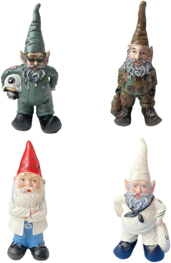 Navy Sailor Garden Gnome Statue, Shipmate Gnome Figurine for Lawn Ornaments Indoor or Outdoor Decor