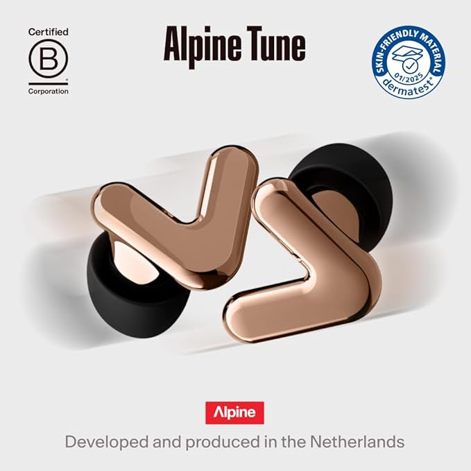 Alpine Tune Earplugs, Concert Ear Plugs for Noise Reduction, High Fidelity Music Quality, 19dB