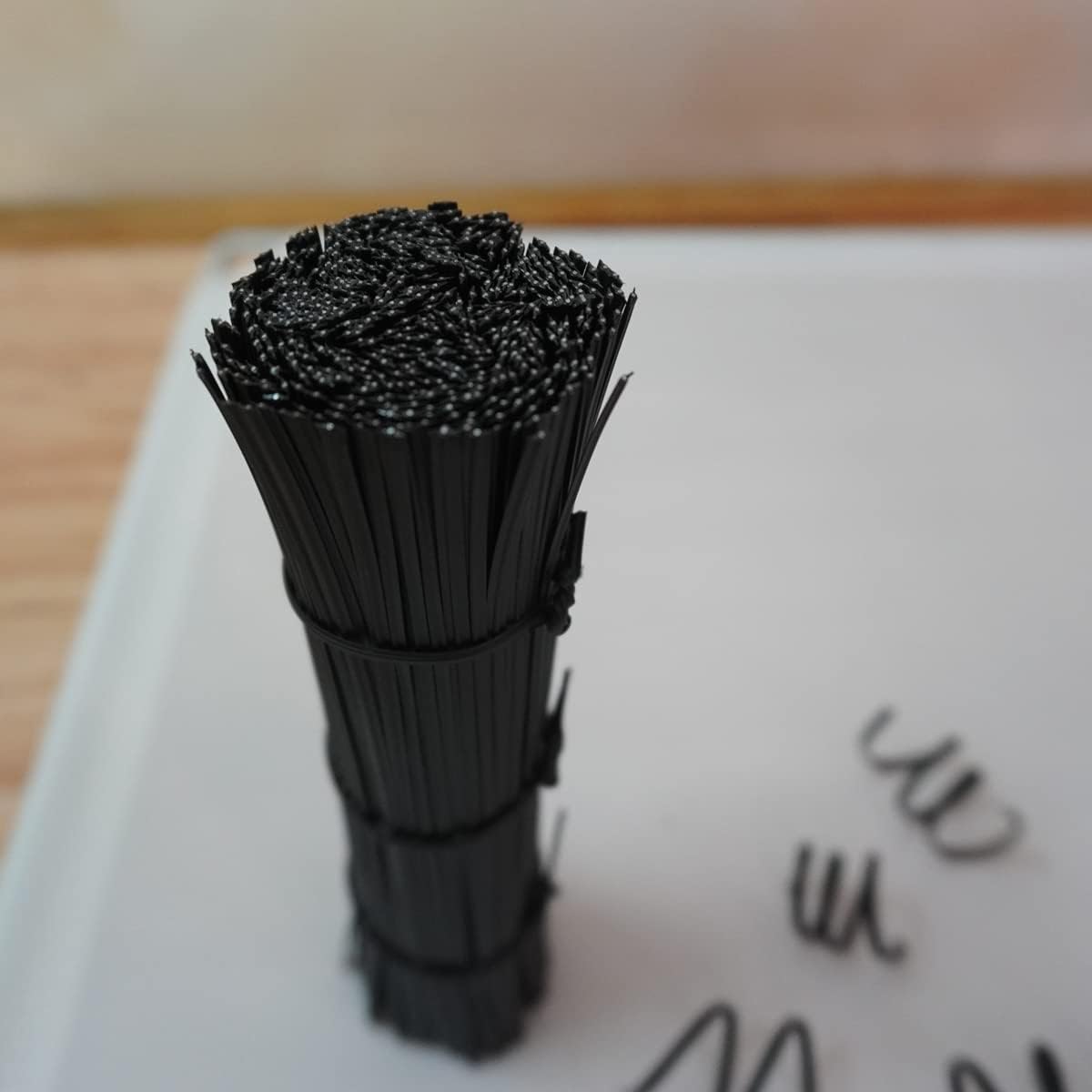 Plastic Black 6" Twist Ties, Reusable Cable Ties,Long Garbage Bag Twist Ties, Trash Bag Coated
