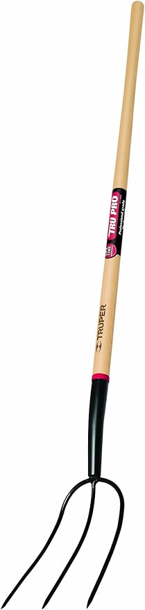 Truper 30308 Tru Pro 54-Inch Manure Fork 3-Tine, Ash Handle