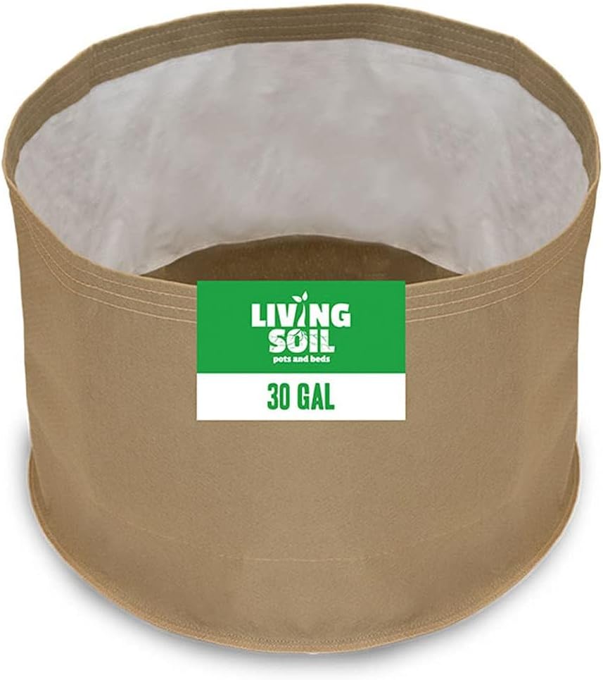 Sustainable Village Blumat Grow Bags 5 Pack - 30-Gallon Fabric Pots for Plants - Breathable