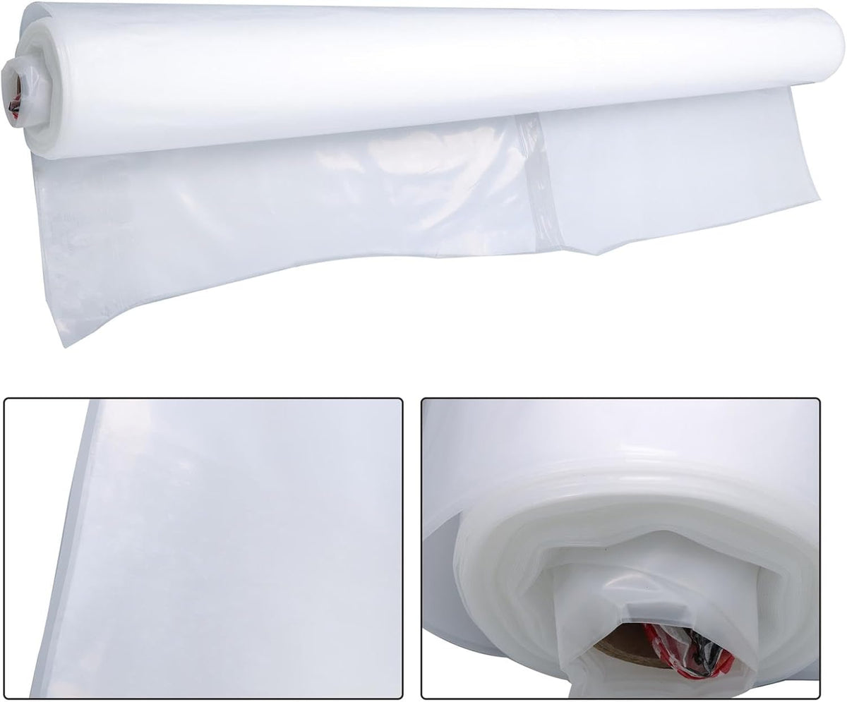 24 x 100FT Greenhouse Plastic Sheeting, 6 Mil Heavy Duty Clear Polyethylene Film, Covering for