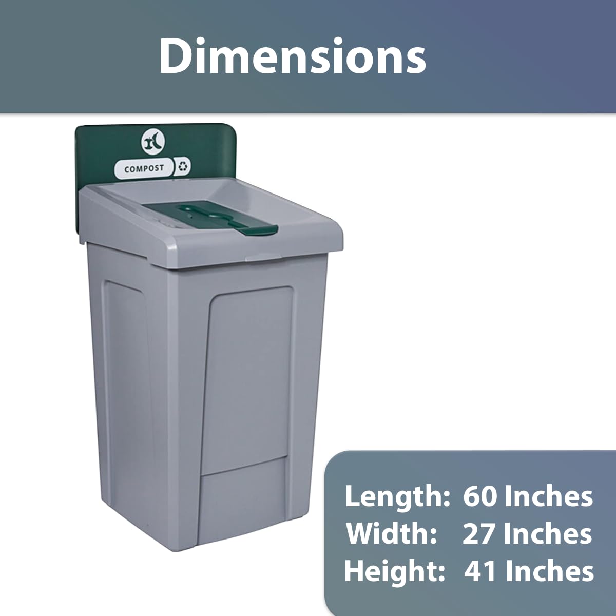 Stager Direct, 3 in 1 Recycling Station with Lid, Recycle Bin, Exterior Trash Can, Recycling