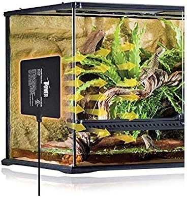 iPower Reptile Heat Pad 8W Under Tank Terrarium Warmer Heating Mat for Turtles Lizards Frogs and