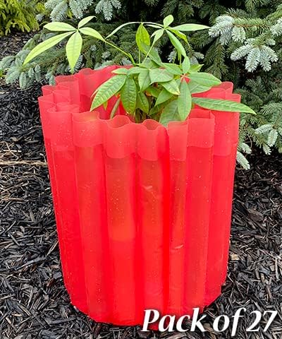 Bulk Buy of 27 Gardeneer Insulated Plant Protectors, Red