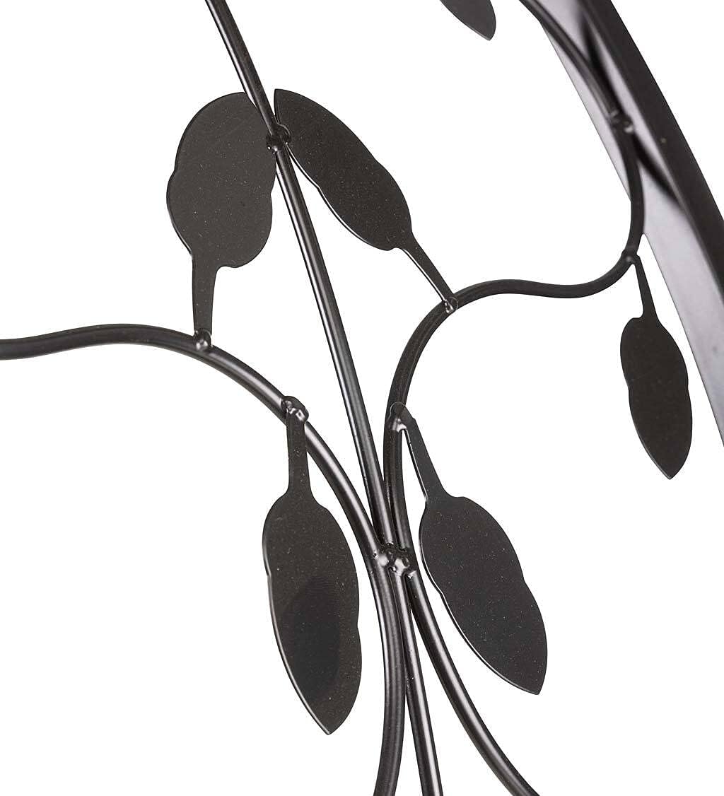 Plow & Hearth Metal Tree of Life Arched Garden Arbor w/Gate | Laser-Cut Design | Plant Support |