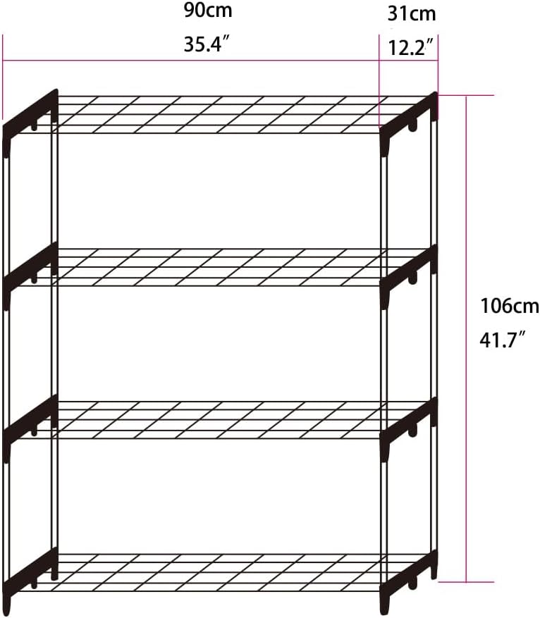 Panana 4 Tier Garden Greenhouse Steel Staging Shelving Plant Stand Garden Shelving Unit Garage