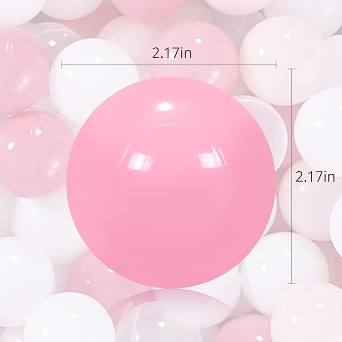 TRENDPLAY Plastic Balls for Ball Pits 2.2 Inch, Pack of 50 100 200 500 Hollow Balls, Perfect for