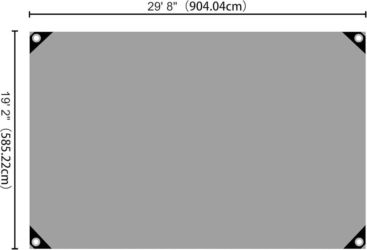 Yescom 20x30ft Heavy Duty Reinforced Poly Tarp Waterproof Tarpaulin 10-mil Ground Sheet Camping