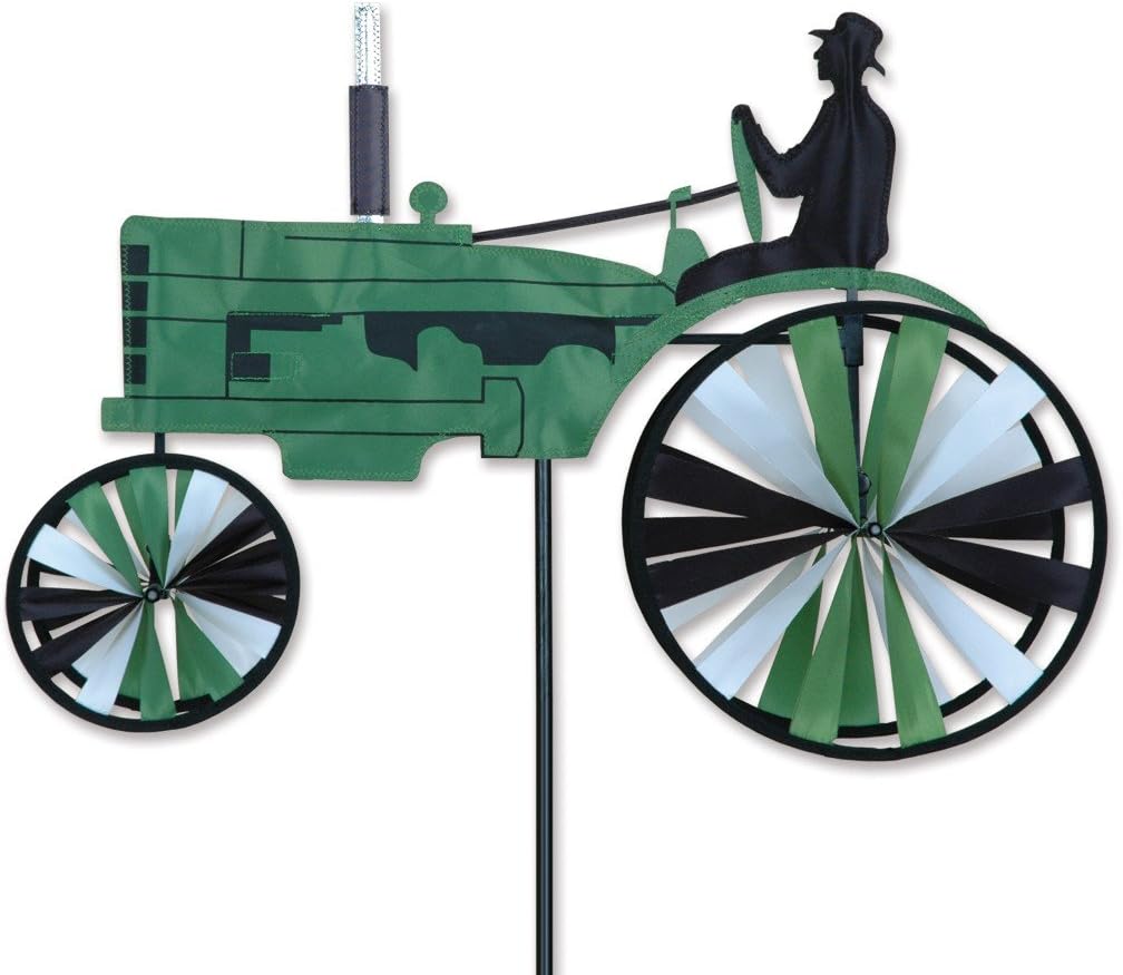 Premier Kites 23 in. Old Tractor Spinner - Green