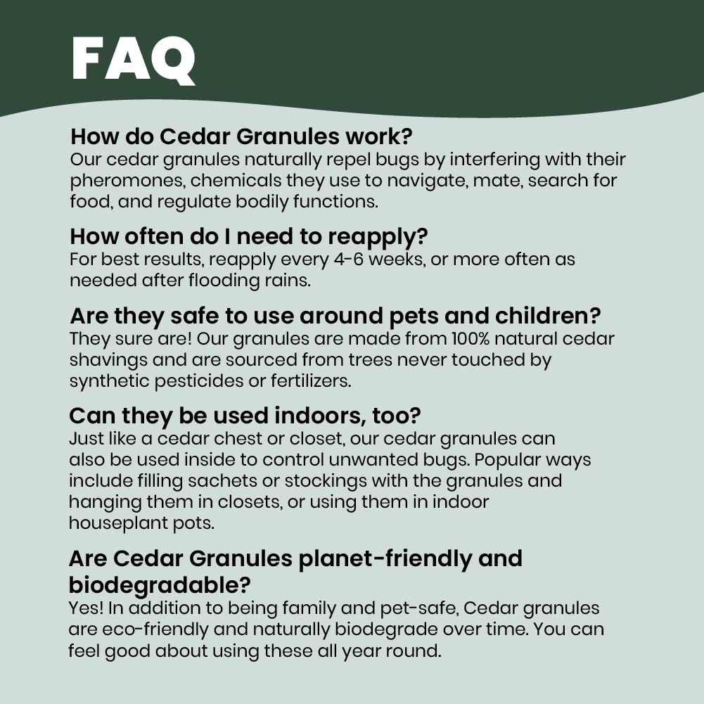 Cedarcide Lawn, Home & Garden Cedar Granules | Repels Fleas, Ticks, Ants & Mosquitoes | Smells
