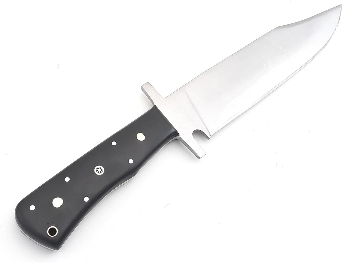 Nooraki - 15" Handmade Full Tang Hunting Knife with Leather Sheath, Multipurpose Bowie Knife with