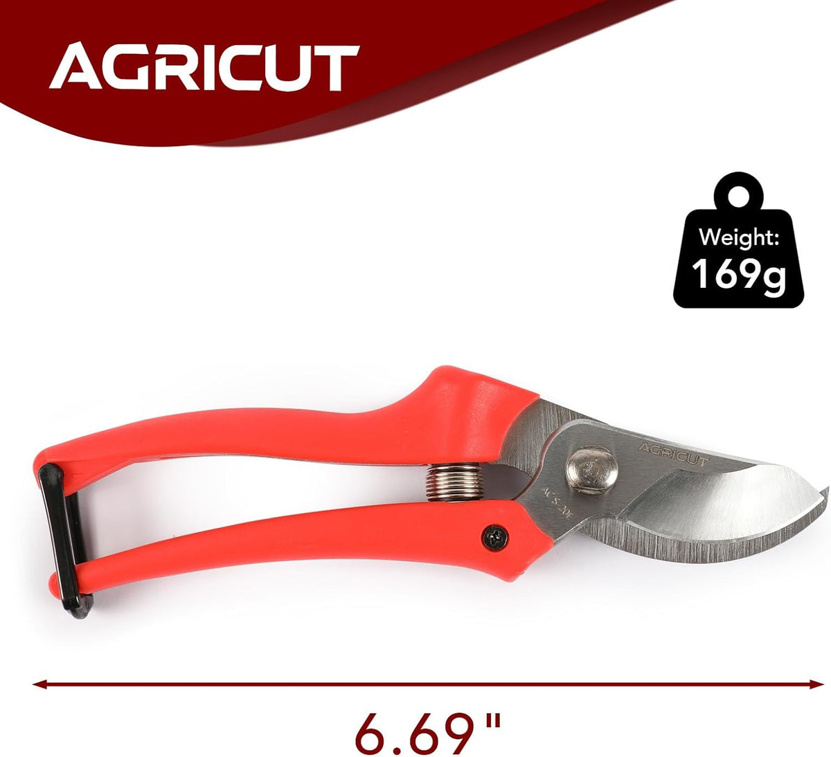 AGRICUT Pruning Shears for Gardening - 4/5 Inch Cut Capacity Bypass Pruners with High Carbon Steel