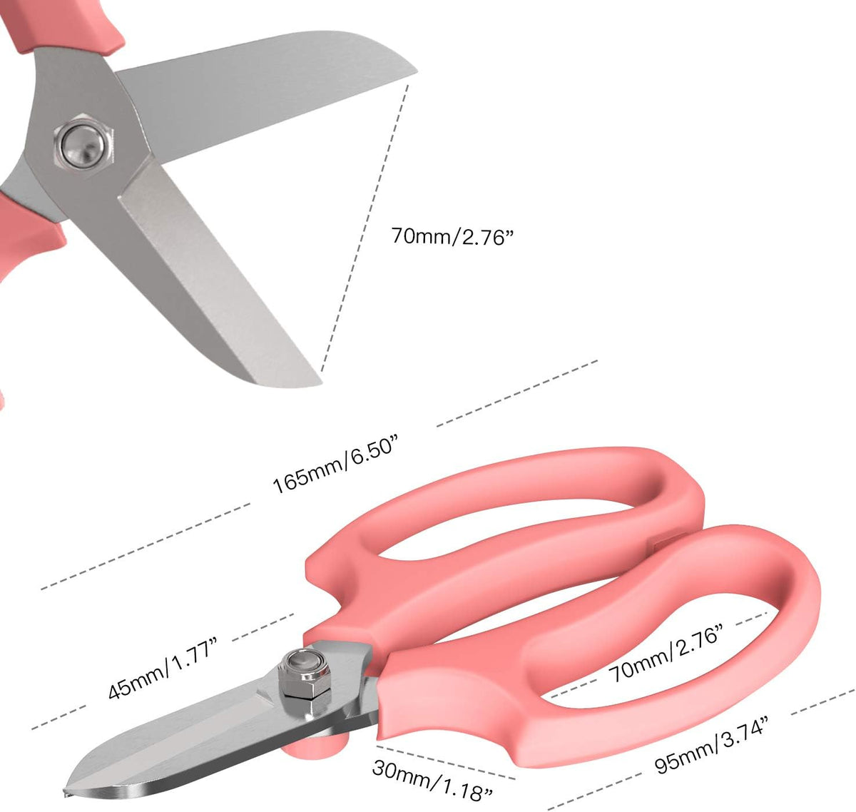 Housolution Flower Scissors, Strong Floral Shears, Premium Steel Garden Pruning Shears Floral