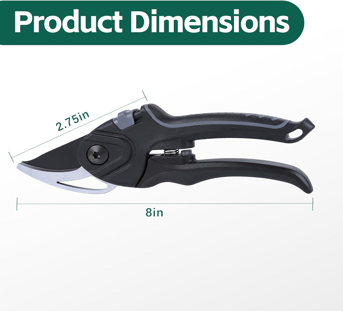 Bypass Secateurs Hand Gardening Pruners Lightweight Garden Pruning Scissors with SK-5 High Carbon