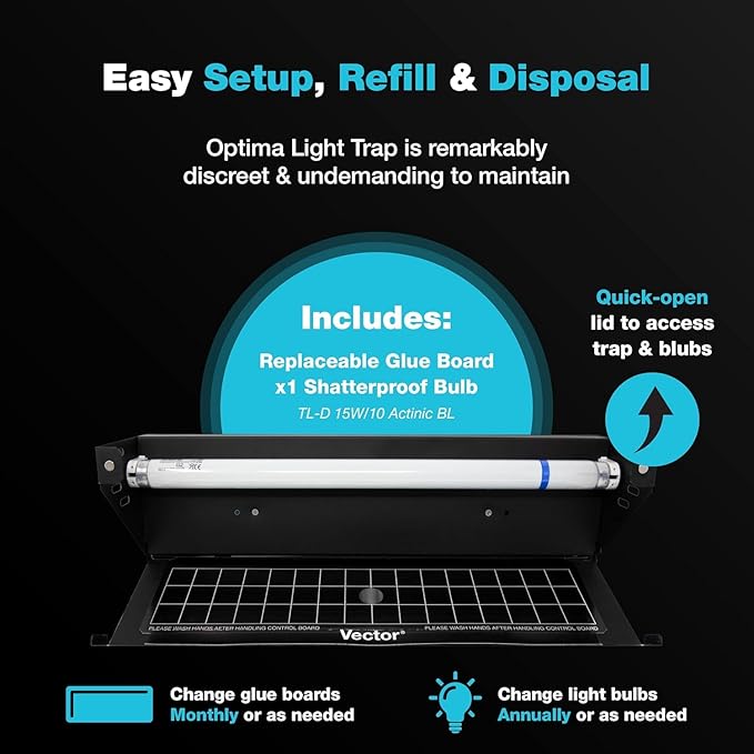 Catchmaster Vector Optima Light Trap, UV Light Fly Traps for Home, Gnat Traps for House Indoor