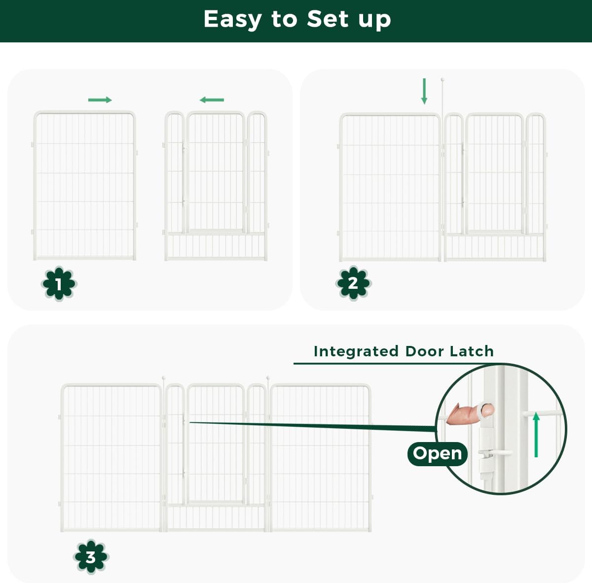 FXW Garden Fence Outdoor for The Yard – 40in(H) x 36.4ft(L) Heavy Duty Metal Animal Barrier for Dog