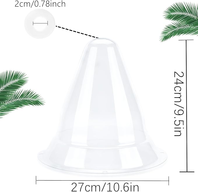【10 Pieces】 Garden Cloches for Plants, Large Plant Covers Plant Protectors Transparent Bell Jar