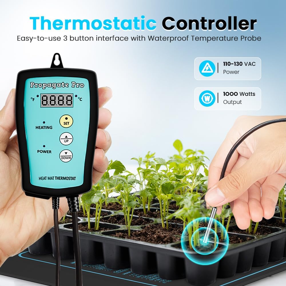 Seedling Heating Mat | Fits (1) Standard 1020 Tray | Germination Grow Heat Pad for Seed & Starter