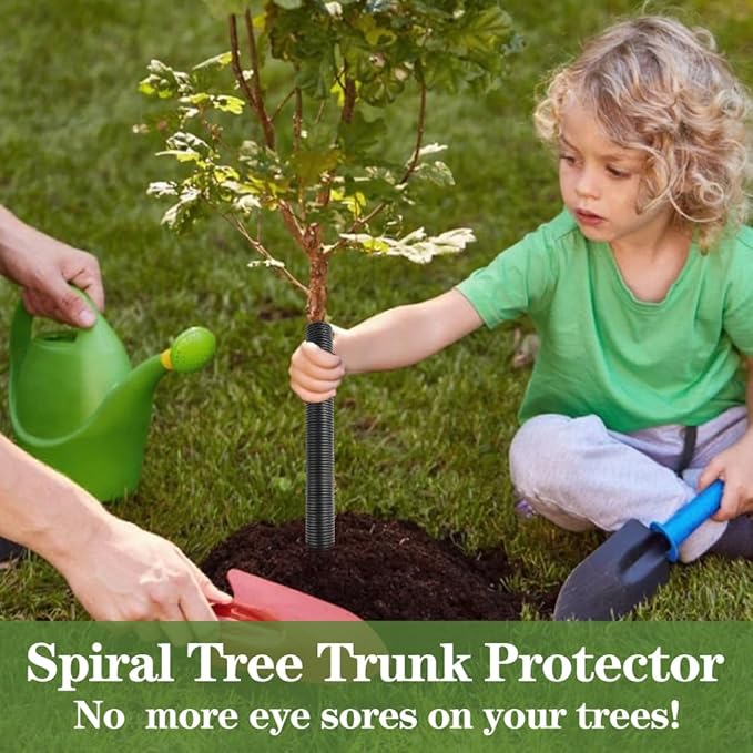 12 Pcs Tree Trunk Protector Guard, 2 Size Sapling Tree Protector from Deer, Tree Bark Protectors