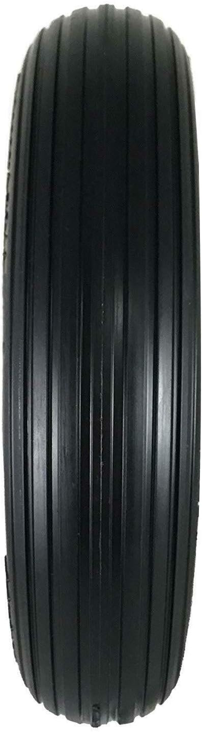 Wheelbarrow Tire 4.80/4.00-8 Flat-Free with 3/4 & 5/8 Wheel Bearing, 3-6" Hub 16" Solid Foamed