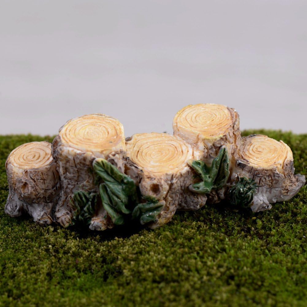 Miniature Resin Stump Micro Landscape Fairy Garden Ornament Mini Doll House Outdoor Landscape Decor