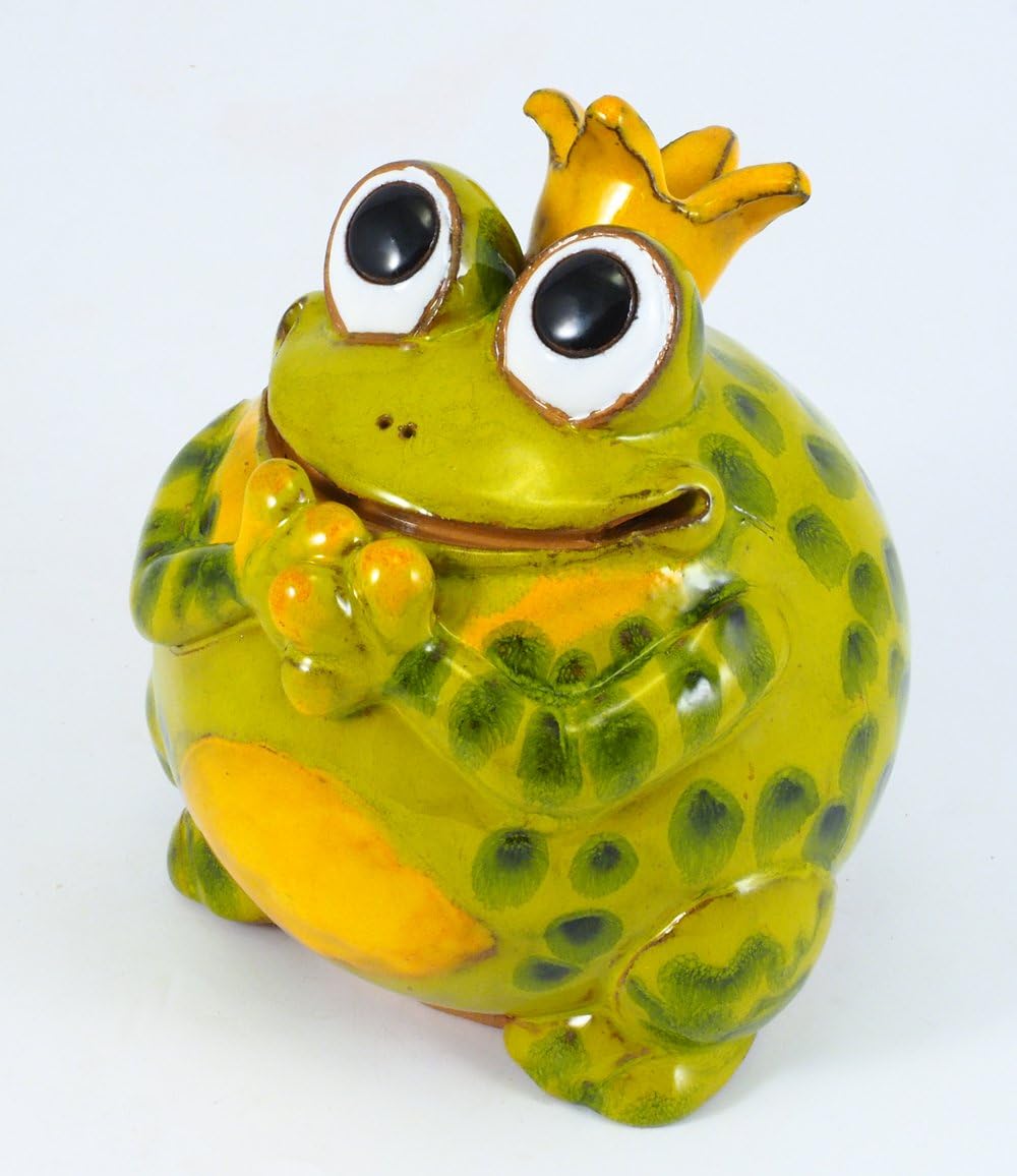 Ceramic Garden Decor - Frog Lawn Stake - Outdoor Statue - Perfect, Unique Gifts for Gardeners