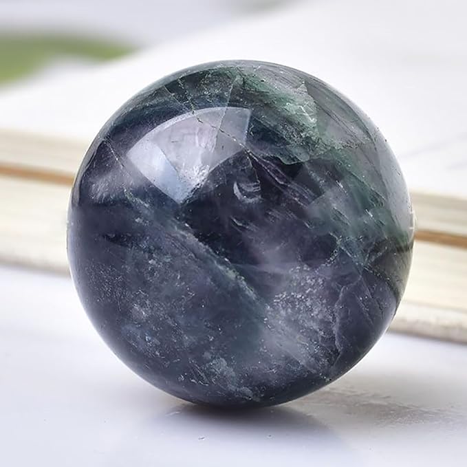 6-7CM/2.36-2.76inch Natural Crystal Ball Fluorite Sphere Polished Divination Ball Decorative Sphere