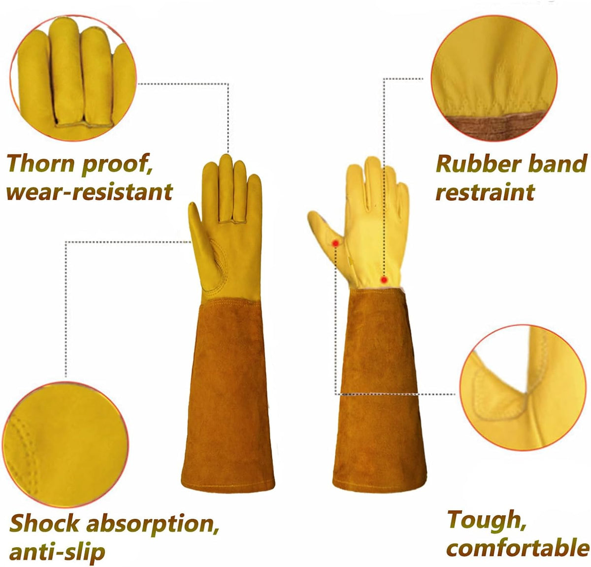 3-in-1 Gloves for Gardening, Farming & Cleaning, Stab-Proof, Anti-Slip, Wear-Resistant, Comfort