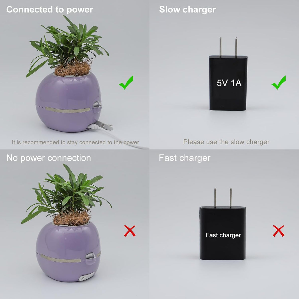 Smart Pet Planter, Smart Plant Pot, With Artificial Intelligence, Time Weather Display, And