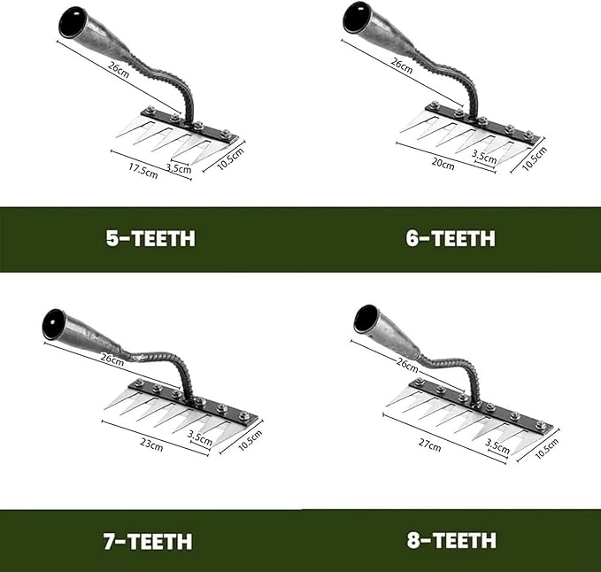 Iron Rake 2.0, Upgraded Iron Weeding Rakes 2.0, Iron Rake for Gardening and Weeding