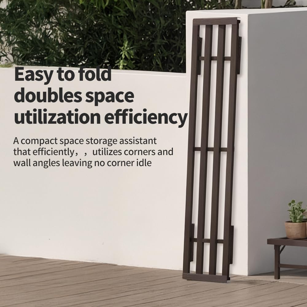 Metal Plant Stand - Rust-Proof Aluminum Flower Pot Stand for Indoor & Outdoor Use, Adjustable