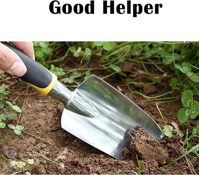 Garden Tool Shovel for Digging Gardening Trowel for Lawn Planting Alloy Spade Plastic Handle Anti