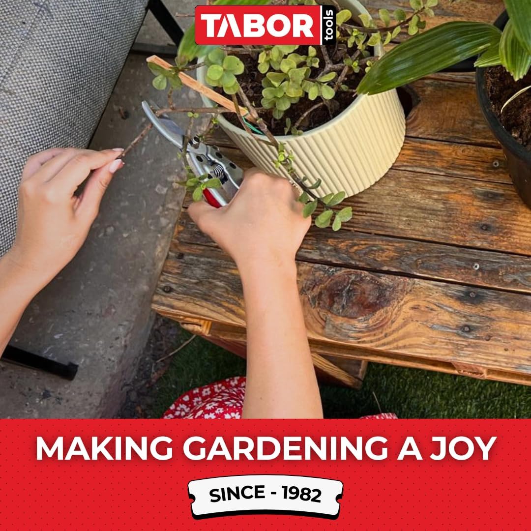 TABOR TOOLS S834A Bypass Pruning Shears, Makes Clean Cuts, Professional Sharp Secateurs, Great for