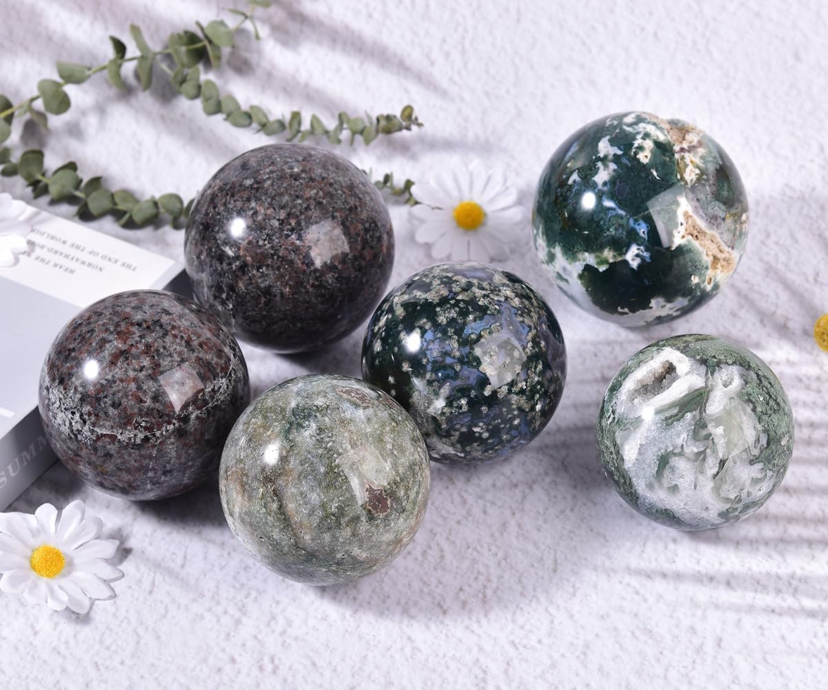 Large Yooperlite Sphere Natural Yooperlite Stone Healing Crystal Ball with Stand Energy Meditation