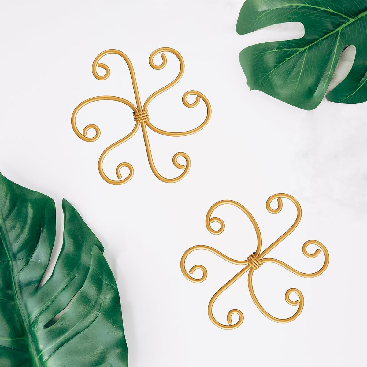 4PCS Iron Monstera Support, Uniquely Designed Plant Support Stakes for Indoor Plants, Stable Plant