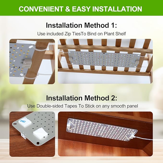 6Pack Panel Grow Lights for Indoor Plants, Seed Starting, Vegetables, Pot Plants, Bonsai with