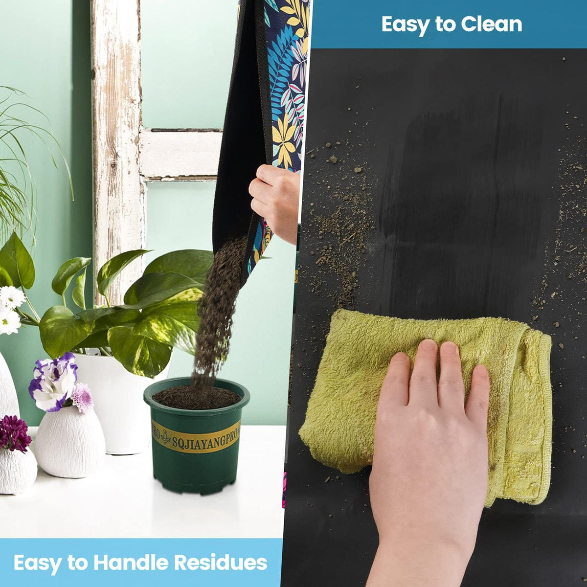 2 PCS 43.5" x 29.5" Extra Large Repotting Mat for Indoor Plants Transplanting and Dirt Control