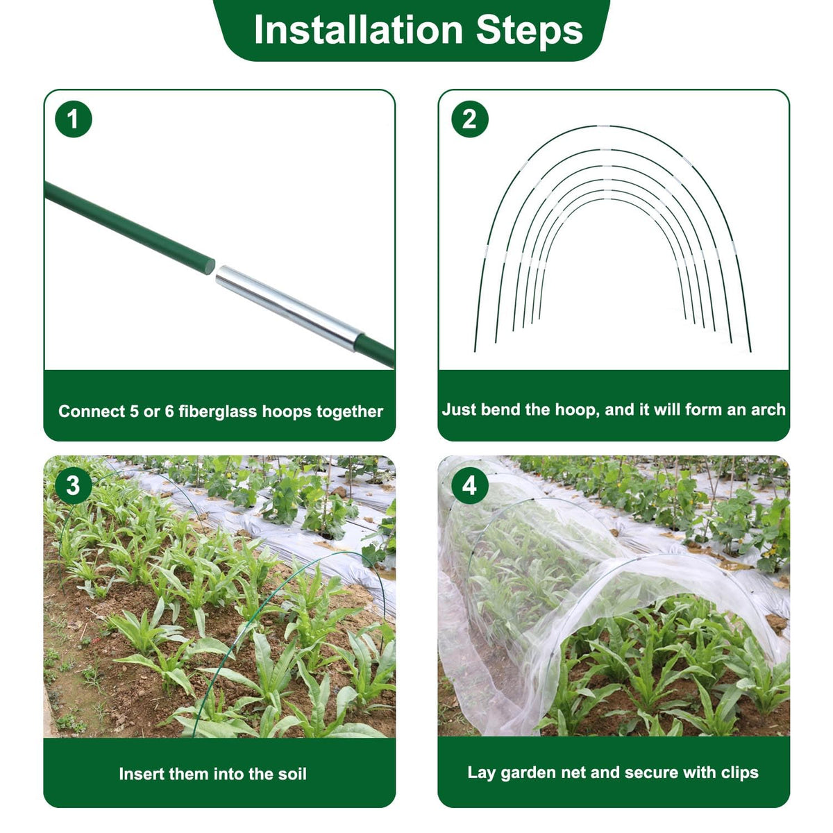 KLEWEE Garden Netting Kit for Raised Beds, 10x33ft Ultra Fine Mesh Netting