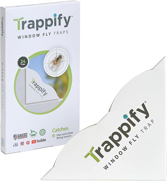 Trappify Fly Trap Indoor: Window Fly Traps for Home | Fruit Fly Traps for Indoors, Gnat Traps for