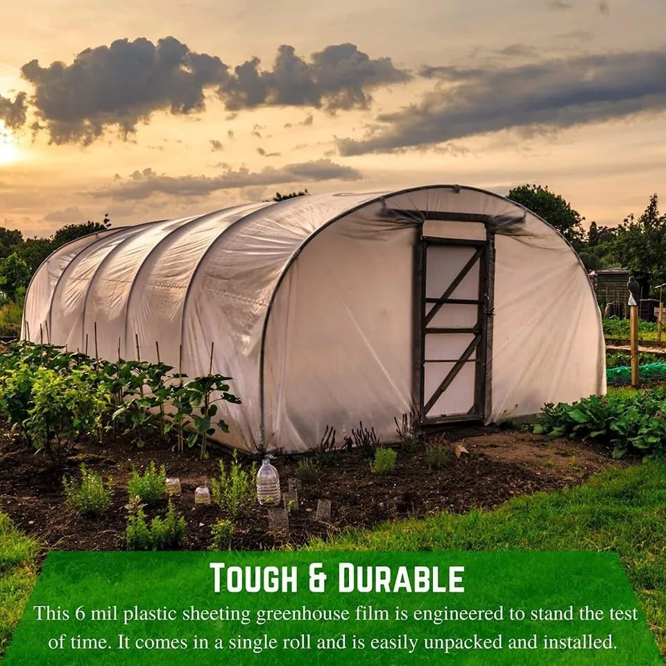 Farm Plastic Supply 4 Year Clear 6 mil Greenhouse Plastic Sheeting - Clear Sheeting, Polyethylene
