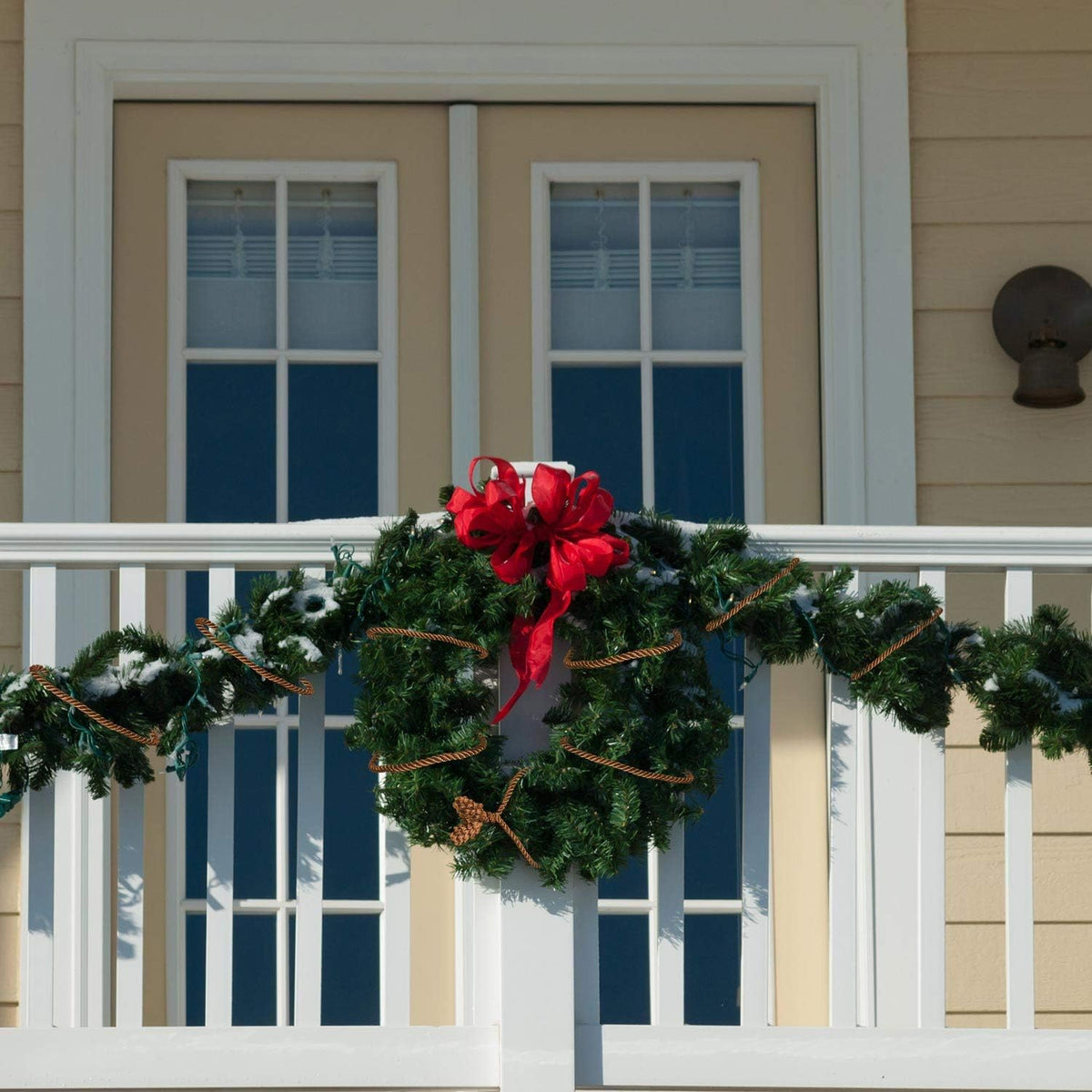Shappy 12 Pieces Christmas Garland Banister Ties Christmas Decorative Reusable and Flexible Twist