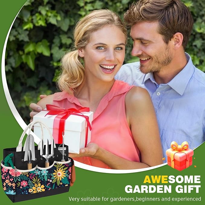 22Pcs Gardening Tools Set for Women Heavy Duty Garden Hand Tool Kit Gardener Gifts for Beginner
